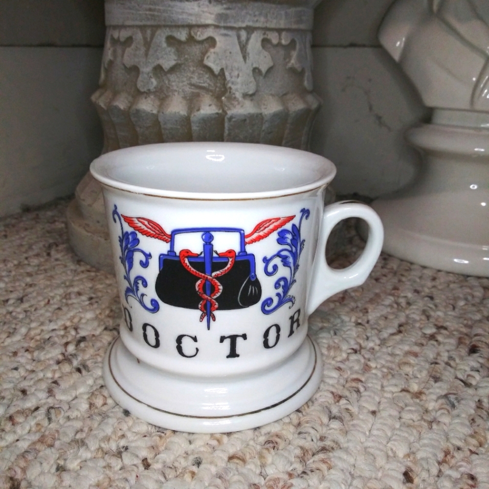 Vintage Knobler Mid-Century "Doctor" Shaving Mug/Coffee Cup